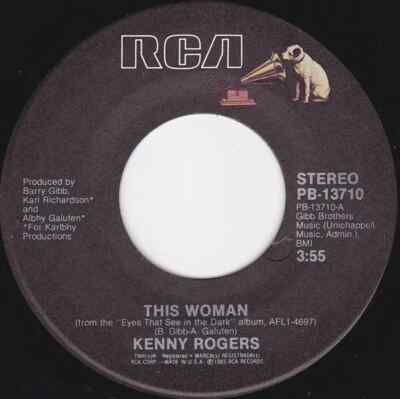 Kenny Rogers This Woman / Buried Treasure Vinyl Single 7inch RCA