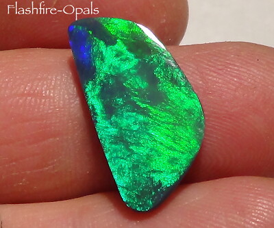 4.8ct. Gem Black Opal Diamond Electric Grün-petrol-blau Video Flashfire-Opals