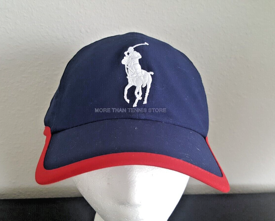Cappello berretto unisex Polo Ralph Lauren US Open 2015 grande pony blu navy