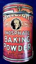 Rawleigh's PHOSPHATE BAKING POWDER 1 LB Advertising Tin, Early 1900's