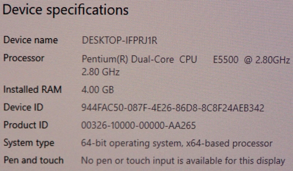 HP  Mini-Tower 2.8GHz Pentium-D CPU - 250GB HD - 4GB RAM - Windows 10 - Works! - Image 2 of 4
