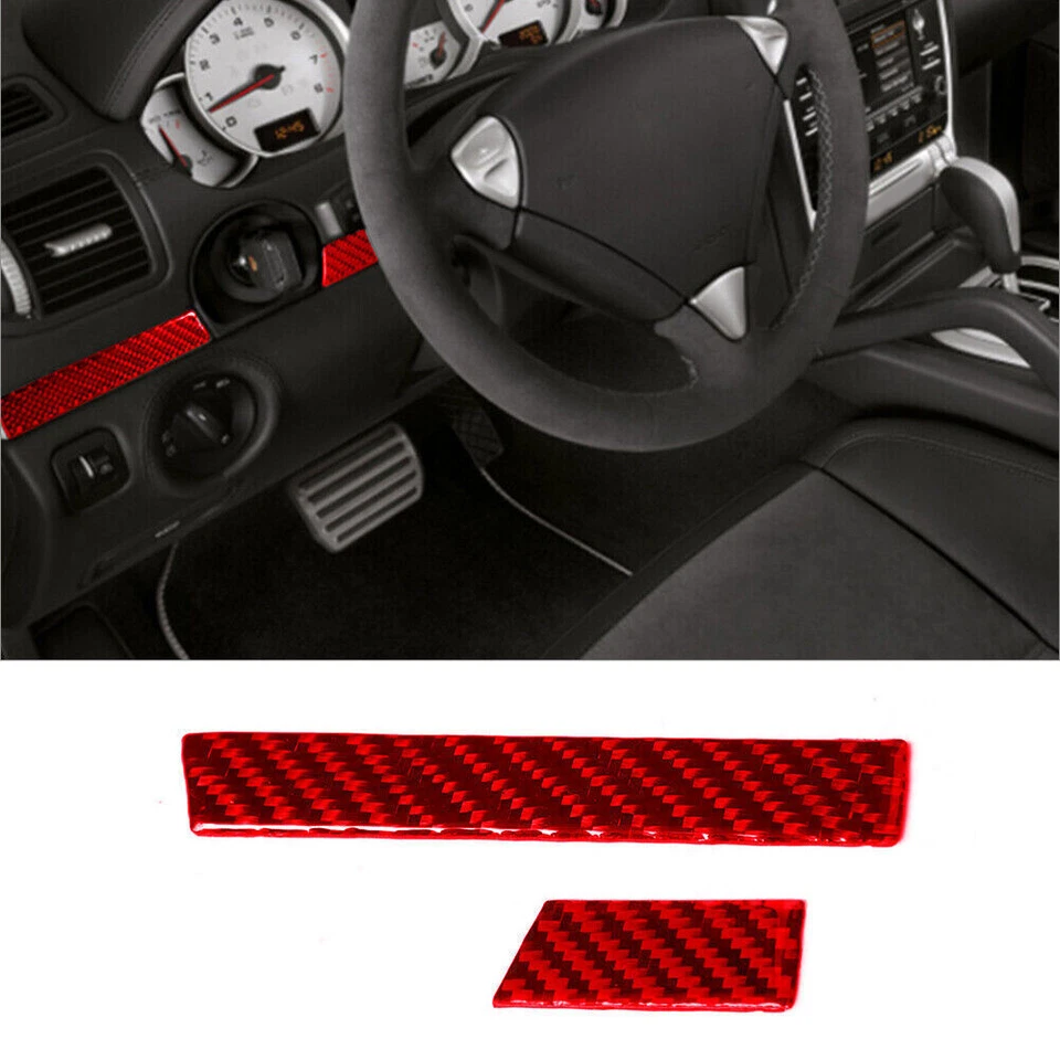 43 шт красный углеродного волокна полный комплект отделки салона для Porsche Cayenne 2003-10 - Изображение 4 из 4