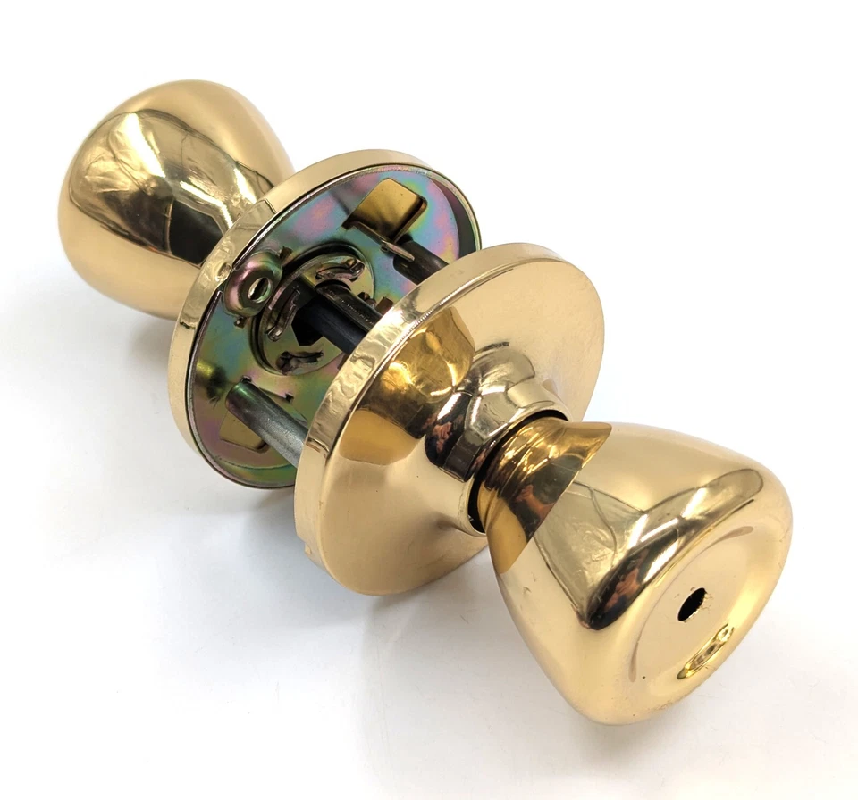 ¡NUEVO! Juego de cerraduras de privacidad bloqueables para cama y baño de latón pulido ultra seguridad, interior Foto 2 de 4