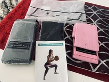Sport Bänder / Fitness Résistance Bands Workout Guide 3 Stück Grau/Schwarz/Rosa