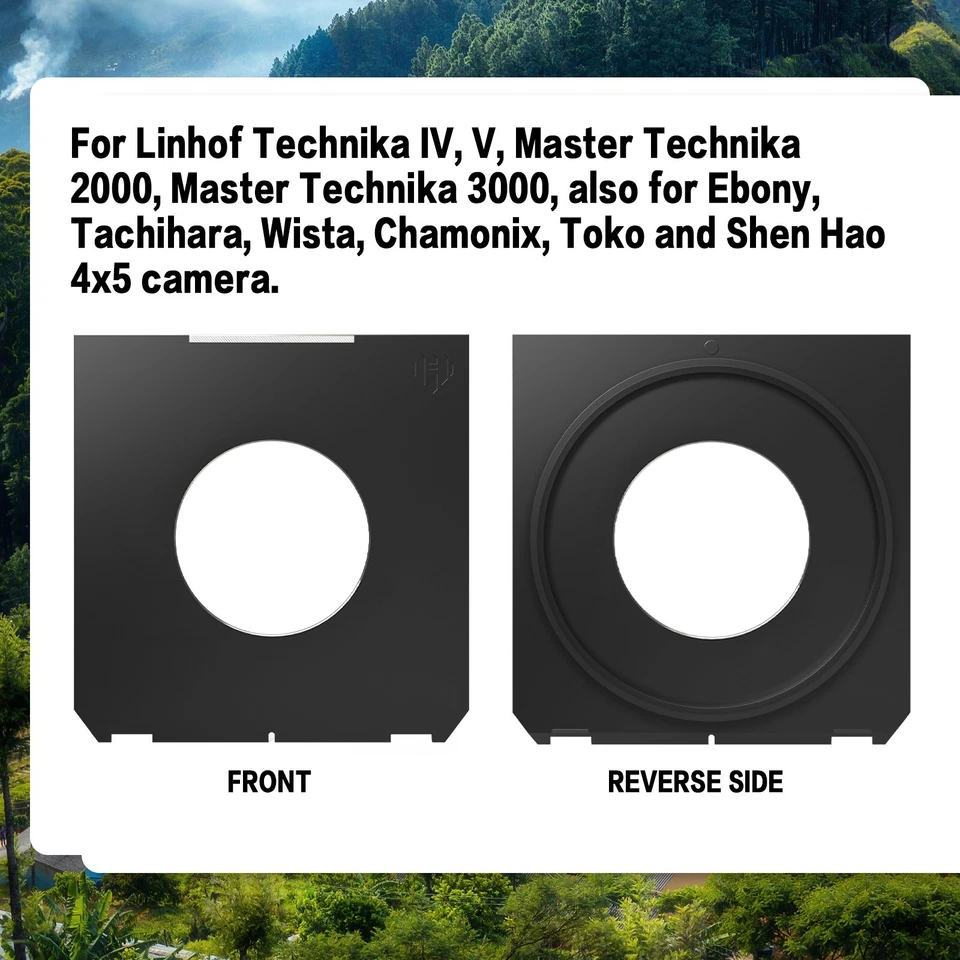 Metal Lens Board 96x99mm For Linhof Wista Technika Ebony Camera Copal #0 #1 #2#3 - Image 2 of 4