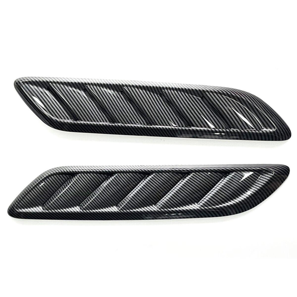 Car Air Flow Intake Hood Vent Scoop Cover Side Fender Decor Sticker Carbon Fiber