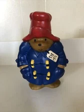 Paddington Bear Vinyl Plastic MONEY Bank w Stopper