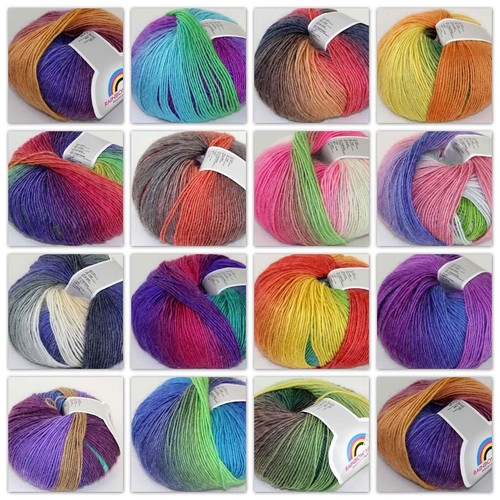 C New 1Skein*50g Cashmere Wool Rainbow Wrap Shawl Knitting Hand Knitwear Yarn 11 - Picture 5 of 24