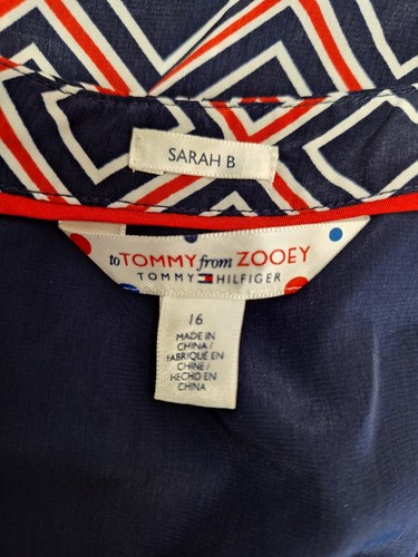 Tommy Hilfiger Dress To Tommy From Zooey “Sarah B” Size 16 Midi Dress Pockets - 第 6/7 張圖片