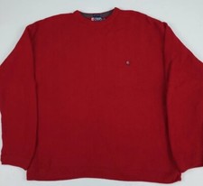 Vintage 90s Chaps Ralph Lauren Textured Cotton Knit Sweater Crest Logo Vtg RL