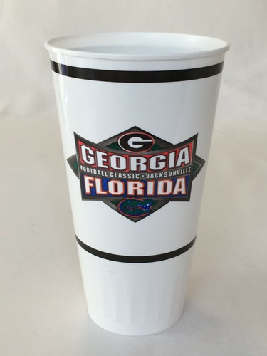 Georgia Florida Souvenir Cup Outdoor Cocktail Party Football Bulldog UGA UF DAWG - Picture 3 of 12