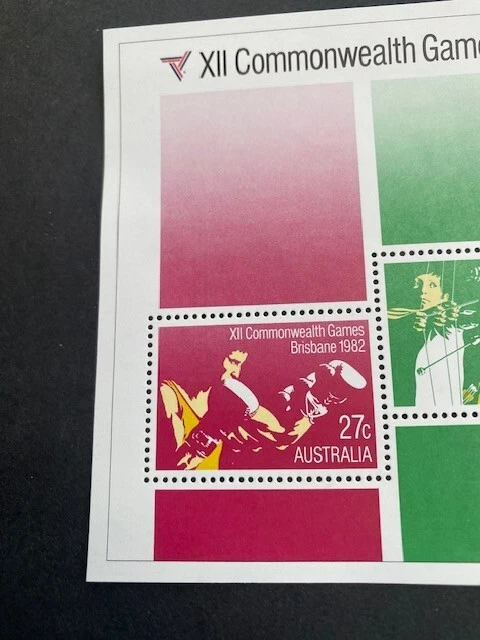 1982 AUSTRALIA # 842-844a, S/S, COMMONWEALTH GAMES, MINT - Image 2 of 4