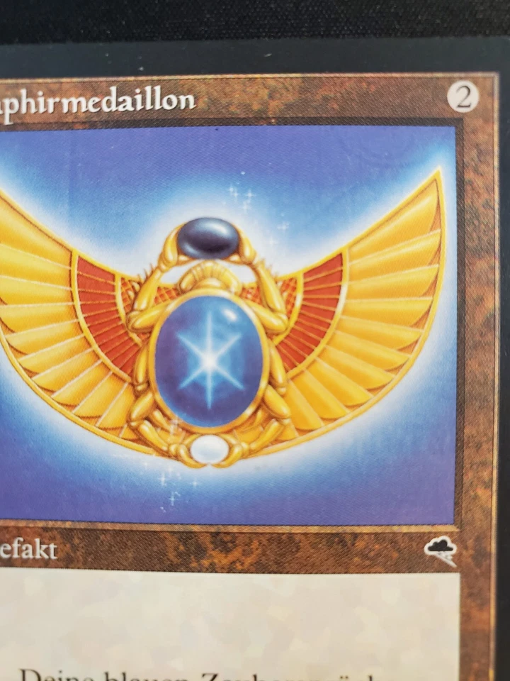 Sapphire Medallion German Misprint NM/LP [Tempest] Peanuts Mtg Free Tracking! - Image 2 of 4