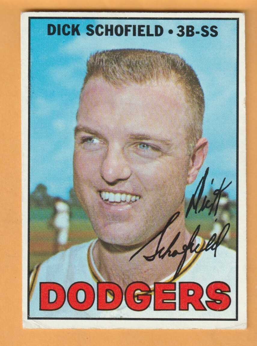 Dick Schofield Los Angeles Dodgers 1967 Topps #381 Springfield Illinois