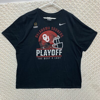 Oklahoma Sooners Nike Mens T Shirt 2XL Black Athletic Cut Football