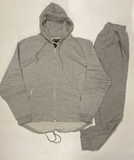 Mens Tracksuit Medium Grey King Kouture Zip Hoodie & Joggers Set Tail RRP £60