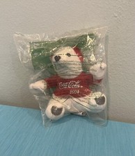 McDonald's Happy Meal Holiday Coca-Cola Polar Bear Toy Red Vest 2004 New In Bag
