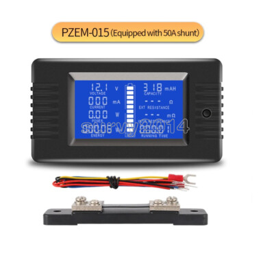 PZEM-015 Battery Tester DC Voltage Current Power Capacity Table With 50A shunt
