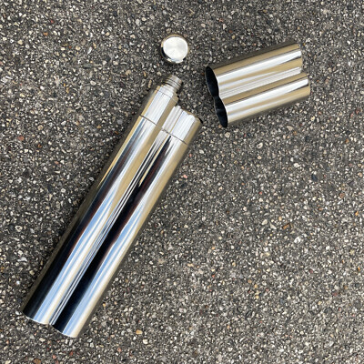 Cigar Tube Flask Combo 8.5  18/8 Stainless Steel