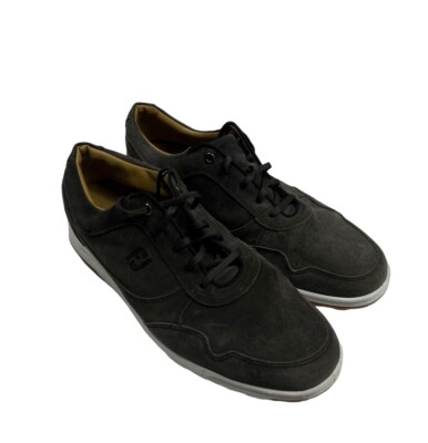 FootJoy Mens Golf Casual 54513 Slate Gray Suede Golf Shoes Spikeless M  Nice