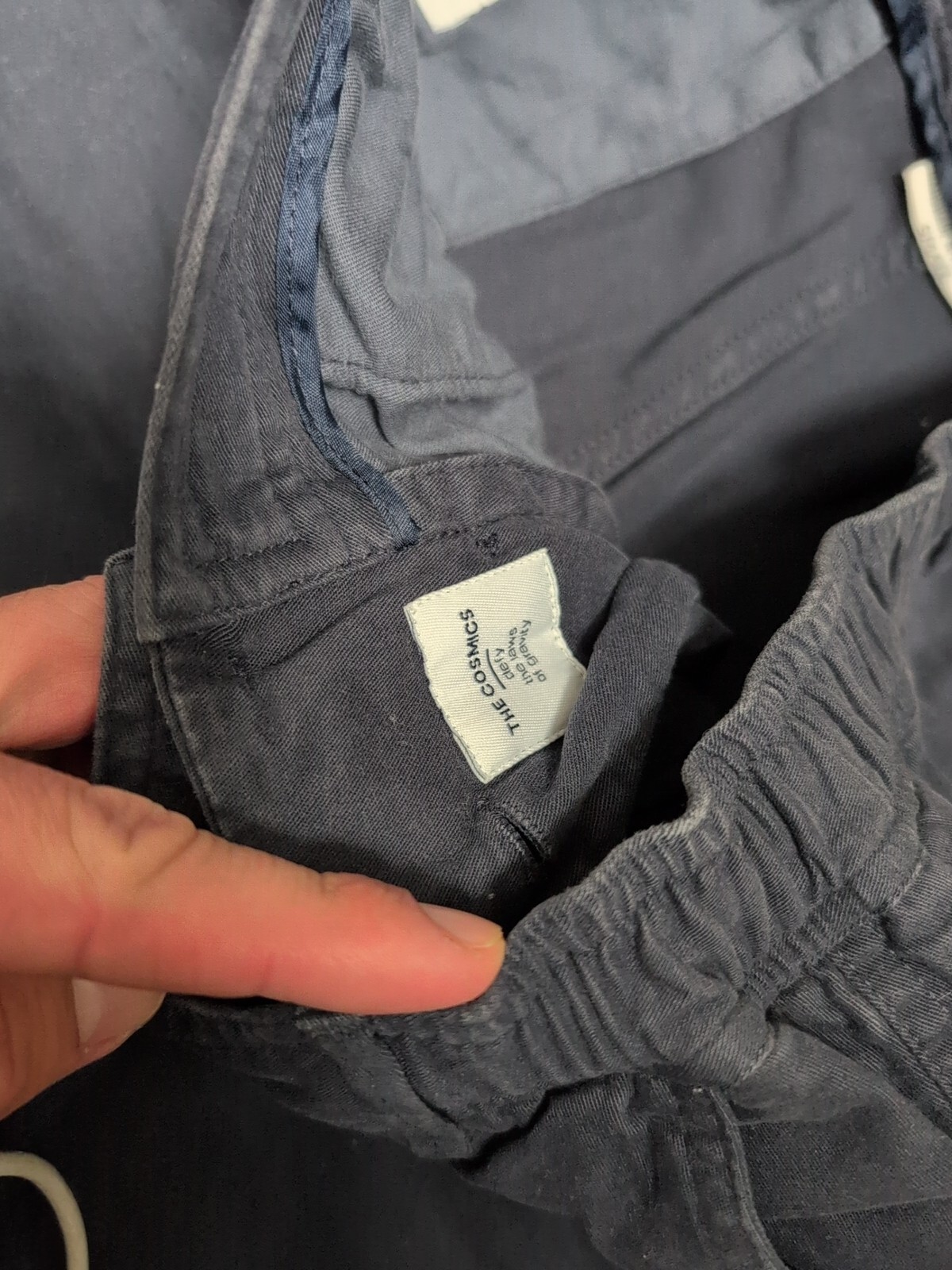 MEN'S MR MARVIS NAVY BLUE CHINO SHORTS, "THE COSMICS" SIZE SMALL (S) image 2