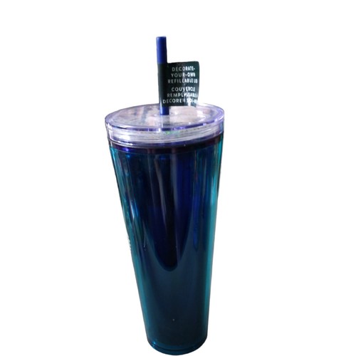 New 2022 Starbucks Tumbler Cold Cup Decorate-Your-Own Refillable Lid 24oz RARE - Picture 2 of 3