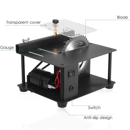 Mini Table Saw Woodworking Cutting Tool Polish Machine Bench Saw Multifunctional - Picture 8 of 12