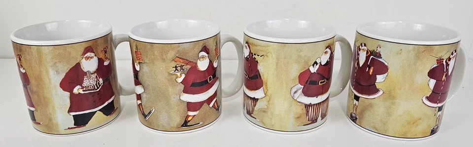 Oneida Jennifer Garant Navidad Super Talla Santa Tazas/Tazas 4 En Caja Original Foto 3 de 4