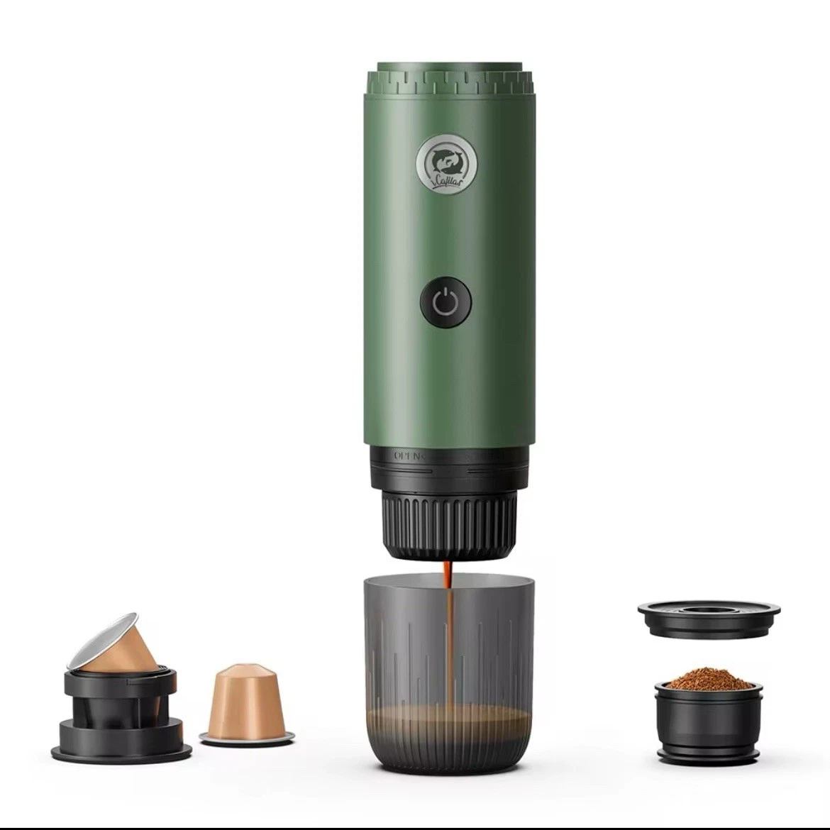 Portable Espresso Coffee Machine 19 Bars Self Heating Type C Black