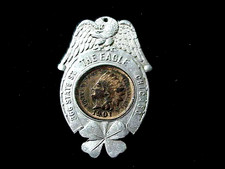Chicago IL Eagle shaped illinois advertising encased 1901 Indian penny
