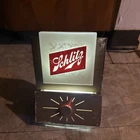 VINTAGE SCHLITZ BEER SIGN LIGHTED WALL CLOCK LIGHT BAR ADVERTISING MANCAVE