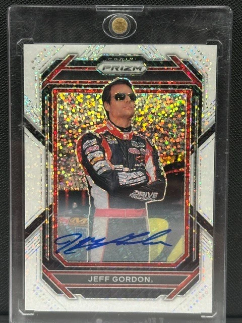 2023 Panini Prizm NASCAR Jeff Gordon White Sparkle AUTO 1/1 SSP HOF Retired