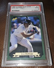 1987  CLASSIC GAME GREEN  DON MATTINGLY #10 Graded PSA 9 MINT- New York Yankees 