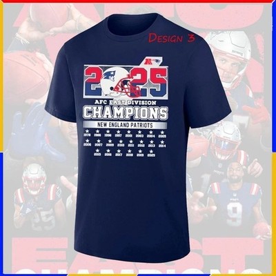 New England Patriots 2025 AFC East Division Champ TShirt - Full Color, Full Size