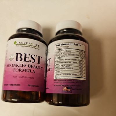 USA 5       FOREVER LIFE BEST WRINKLES BEAUTY FORMULA 60 CAPSULES