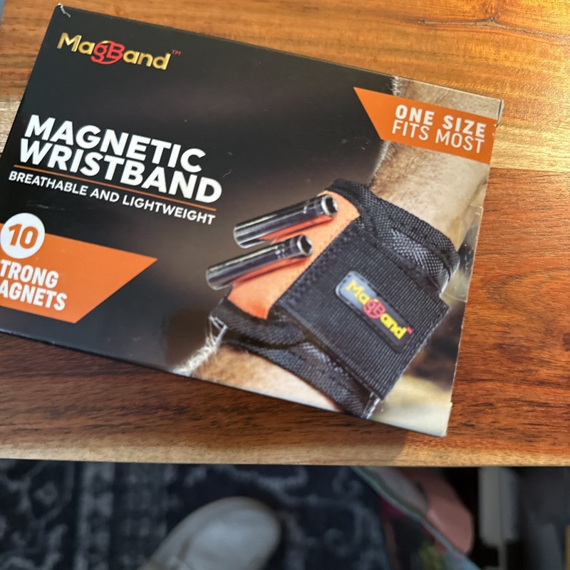 MagBand Magnetic Wristband - Holds Nails, Screws, Bits, Etc.