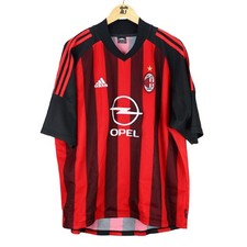 2002-03 Ac Milan Maglia Home Adidas XL (Top) ORIGINALE SHIRT