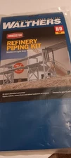 Walthers Cornerstone HO SCALE Refinery Piping Kit. New And Never Opened.