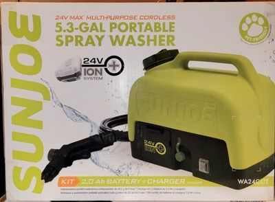 #ad #ad New SUN JOE 24V IONMAX Cordless Sink Shower Spray Washer Kit Battery WA24C LTE $100.00
