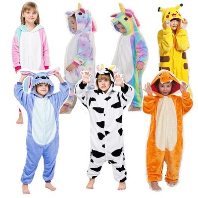 Kinder Nachtwäsche Cosplay Kostüme Onesie Tier Pikachu Pyjama Kigurumi Kostüm DE