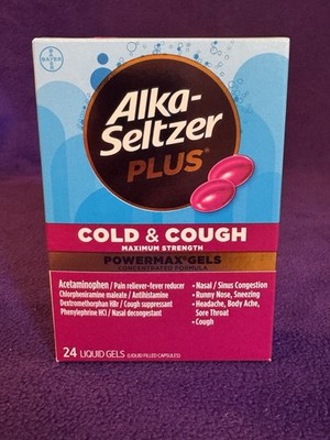 Alka-Seltzer Plus Cold & Cough Maximum Strength  -- 24 Liquid Gels  (02/2027)