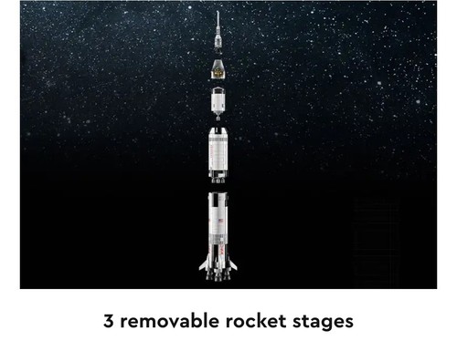 Lego 92176 NASA Apollo Saturn V Ideas NEW SEALED BOX Space Rocket BOX CREASE - Picture 13 of 17