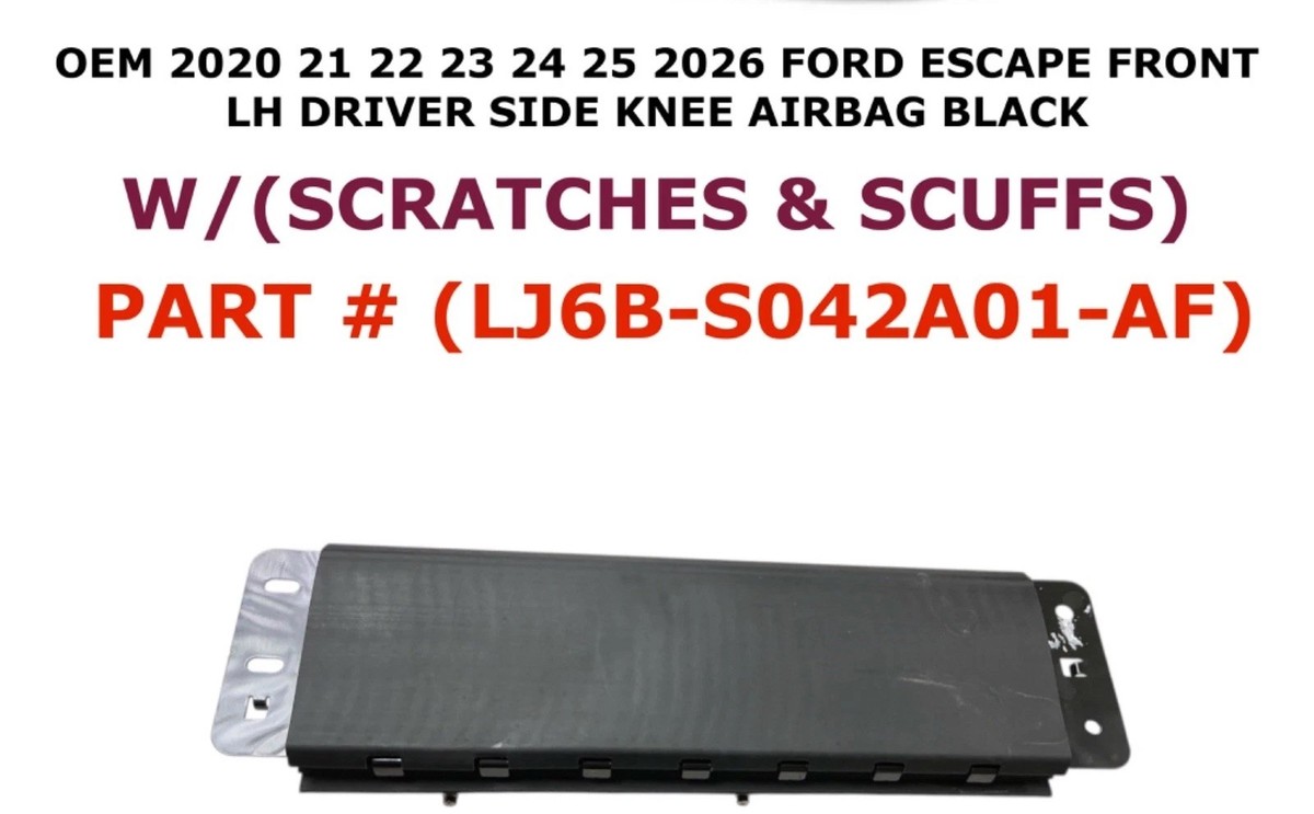 2020 21 22 23 24 25 2026 Ford Escape driver knee airbag BLACK LJ6B