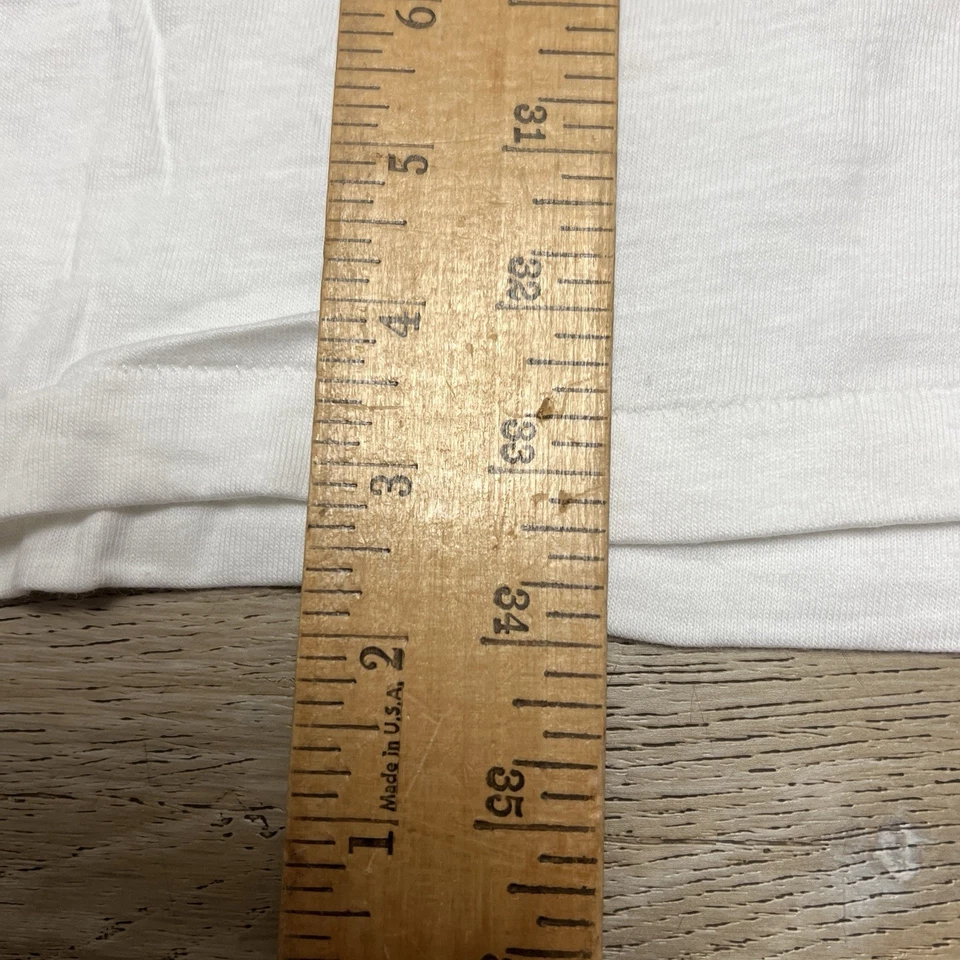 Camisa Polo STAFFORD Para Hombre XL Alta Blanca Camiseta Puntada Única Nueva de Lote Antiguo EE. UU. Foto 4 de 4