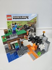 LEGO Minecraft The Abandoned Mine 21166 100 Complete Set Manual Minifigures