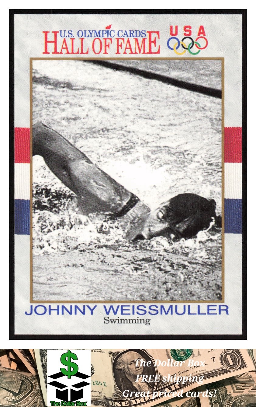 1991 Impel U.S. Olympic Hall of Fame #8a Johnny Weissmuller - USA