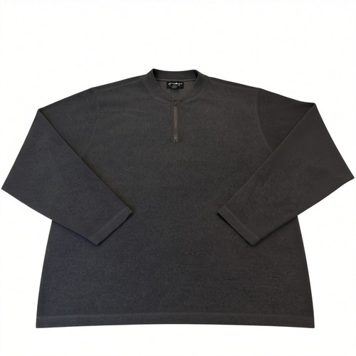 Eddie Bauer Mens XL Quarter Zip Fleece Pullover Charcoal Gray Sleeve Pocket Top - 第 1/10 張圖片