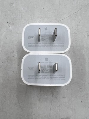 LOT OF 2 OEM Apple USB-C Power Adapter White A2305 20W Free Shipping