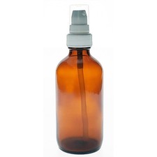 NEW GLASS EMPTY MASSAGE OIL/LOTION BOTTLE WITH SPRAY PUMP FOR OIL HOLSTERS