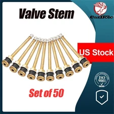 50Kits TR573 Truck Tire Valve Stem Wheels 22.5 /24.5 For Rim Φ.625".L: 4.527"